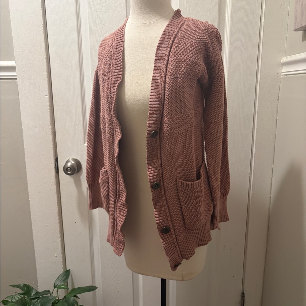 Charlotte Russe Dusty Pink Cardigan Sweater